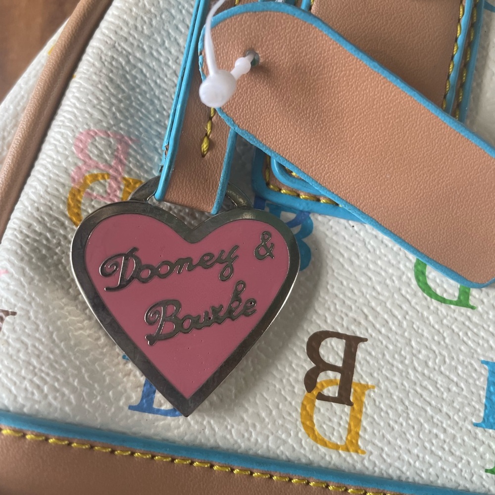 SOLD❤️ EUC Y2k Dooney and Bourke rainbow monagram purse - Picture 2 of 8